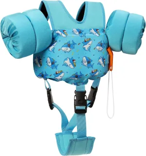 MoKo Toddler Swim Vest for Kids, 20-66 lbs, Arm Floaties with Adjustable Straps, Nylon Material, Swim Vest for Toddlers Learning to Swim