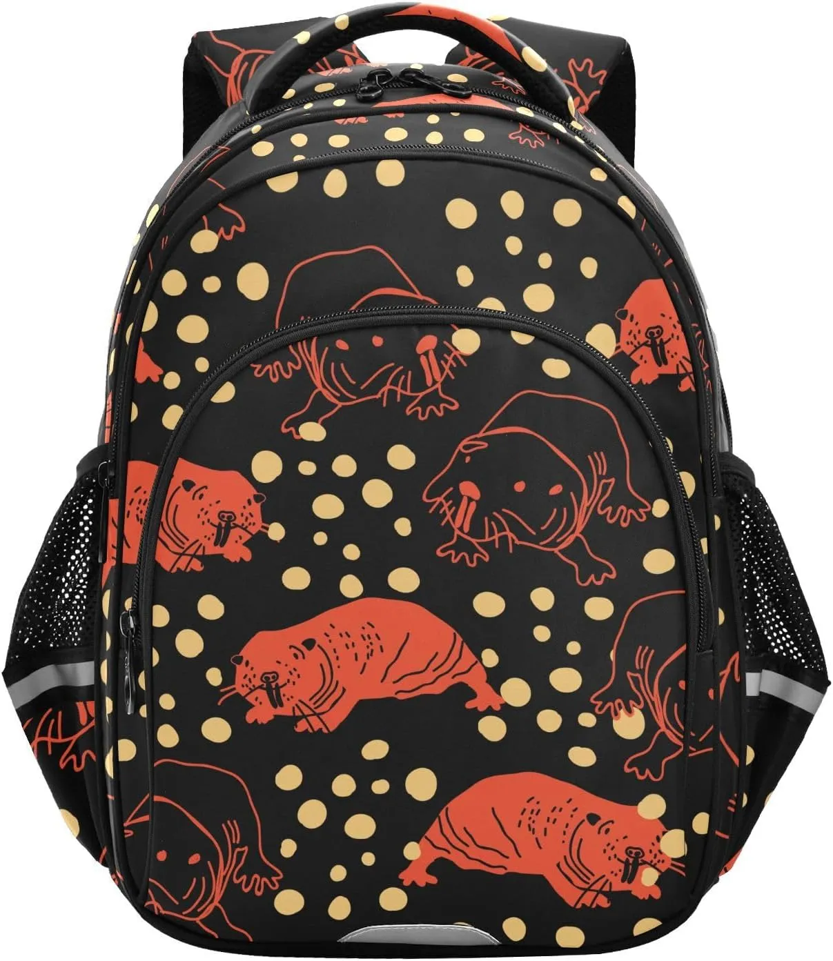 Mole Rat Pattern Backpack for Kids Elementary School Bag Boys Girls Bookbag Travel Backpack Daypack