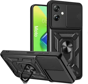 Motorola Moto G55 Case Shockproof Ring Stand Phone Camera Lens Cover