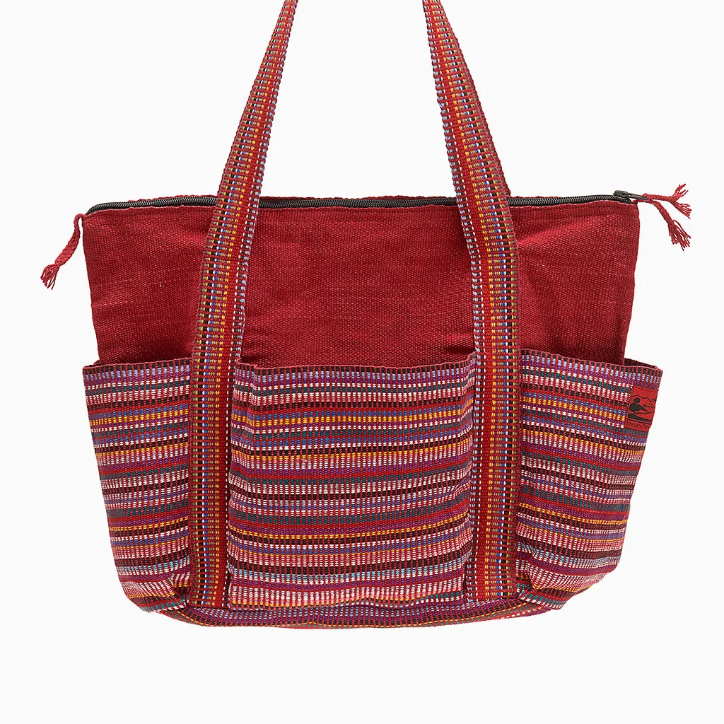 Multi pocket cotton 'parent' bag