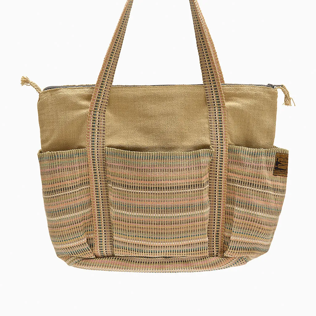 Multi pocket cotton 'parent' bag