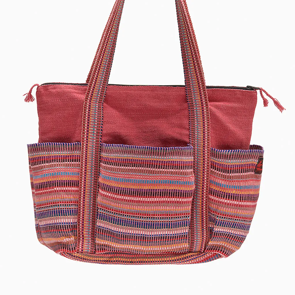 Multi pocket cotton 'parent' bag