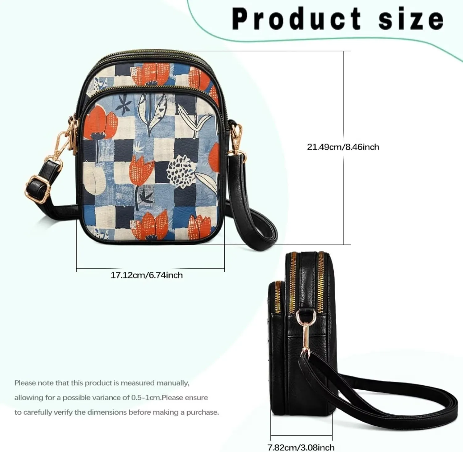 Multi Pocket PU Leather Casual Crossbody Bag for Women