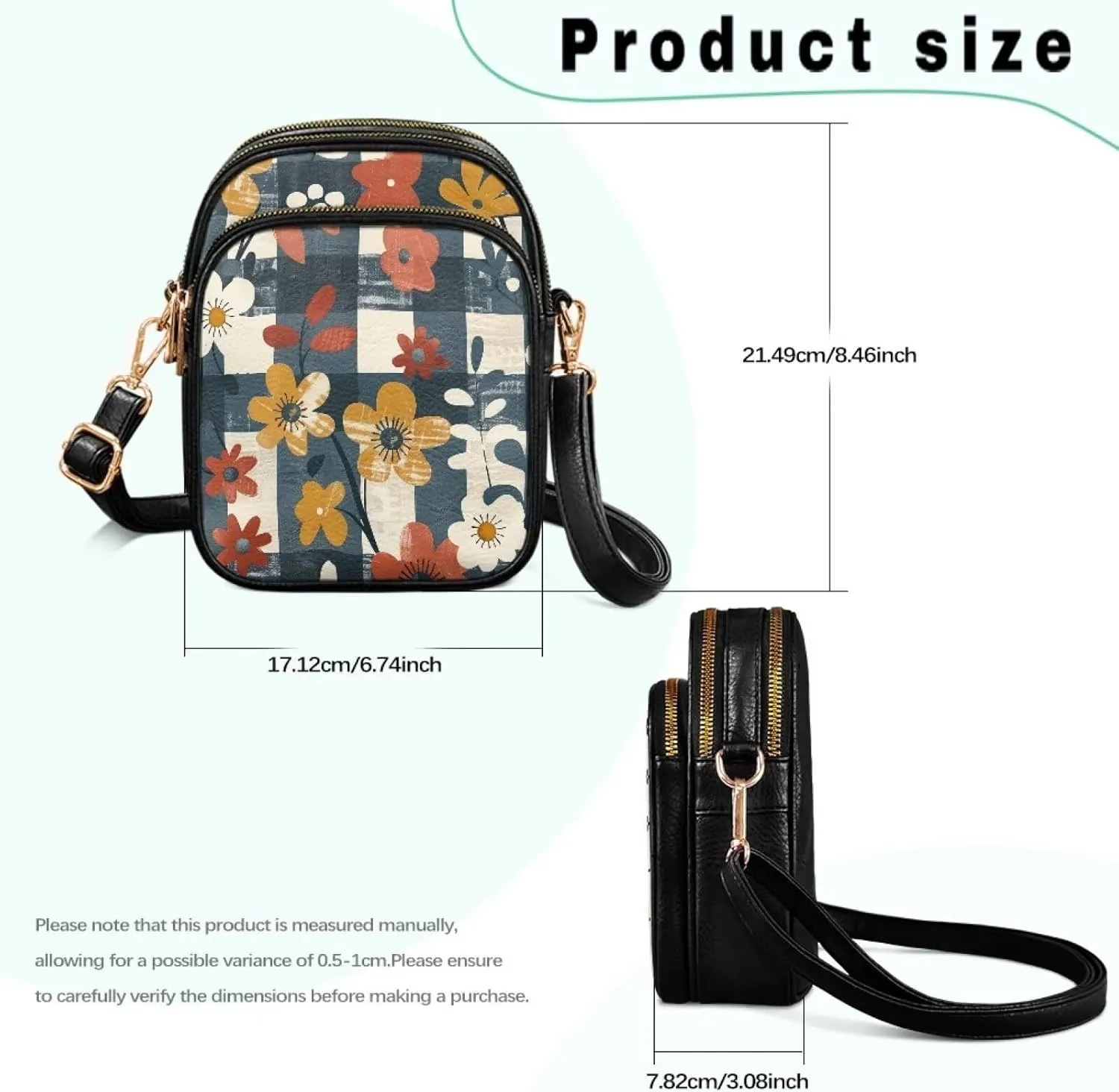 Multi Pocket PU Leather Casual Crossbody Bag for Women