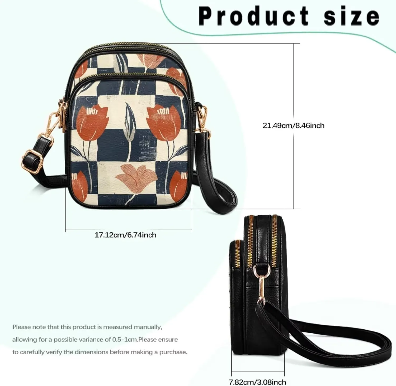 Multi Pocket PU Leather Casual Crossbody Bag for Women