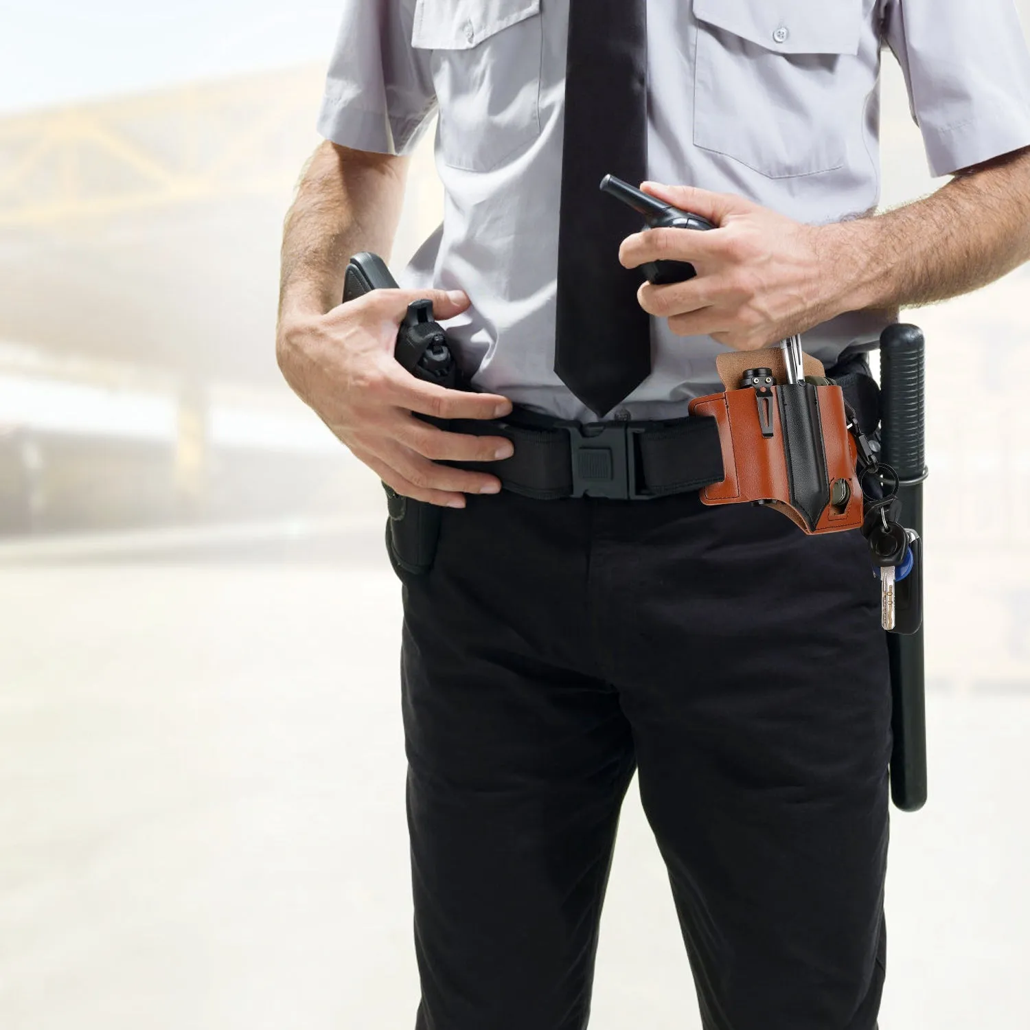 Multi-tool Sheath for Belt Leather EDC Pocket Organizer