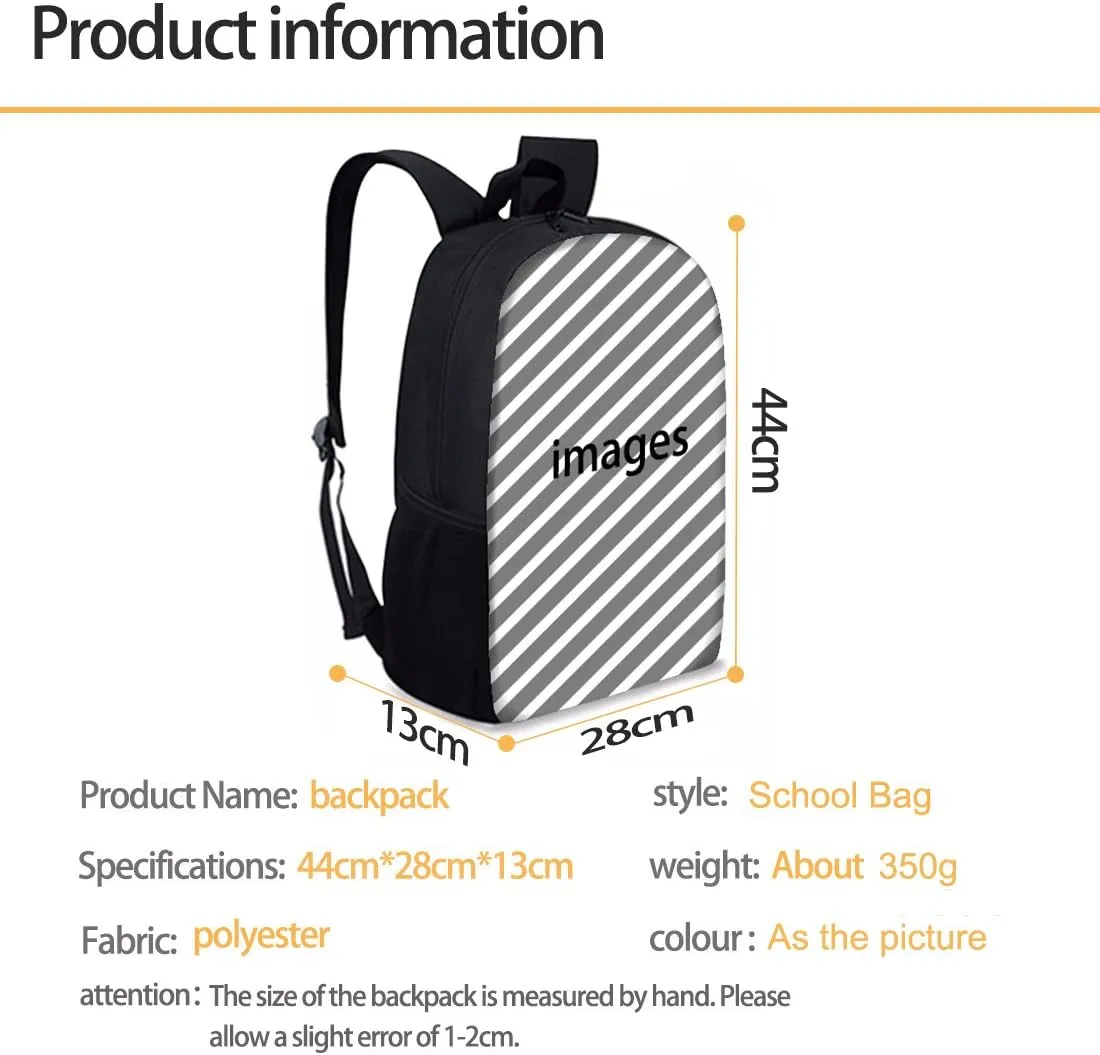 Mumeson Cartoon Pig Pattern Backpack School Bag Lightweight School Bags Soft Backing Daypack Lightweight Lunch Bags Portable Pencil Case Include Back to School Supplies