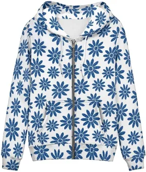 Musical Notes Women's Zip Up Hoodies Cute Pig Casual Comfy Pullover Boho Mandala Dragonfly Long Sleeve Sweatshirt