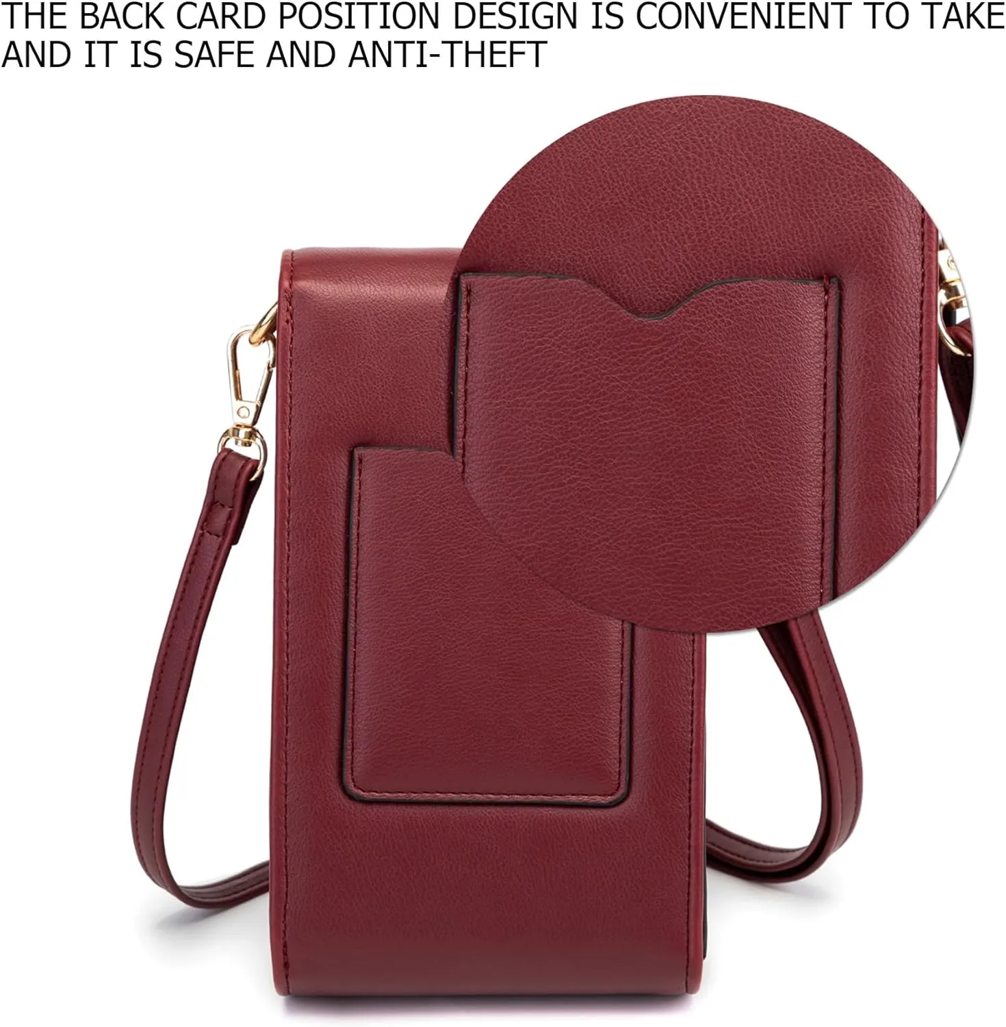 myfrdiay Roomy Pocket Small Crossbody Purse for Women, Flap Mini Shoulder Bag with 4 Credit Slots
