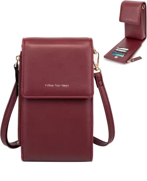 myfrdiay Roomy Pocket Small Crossbody Purse for Women, Flap Mini Shoulder Bag with 4 Credit Slots