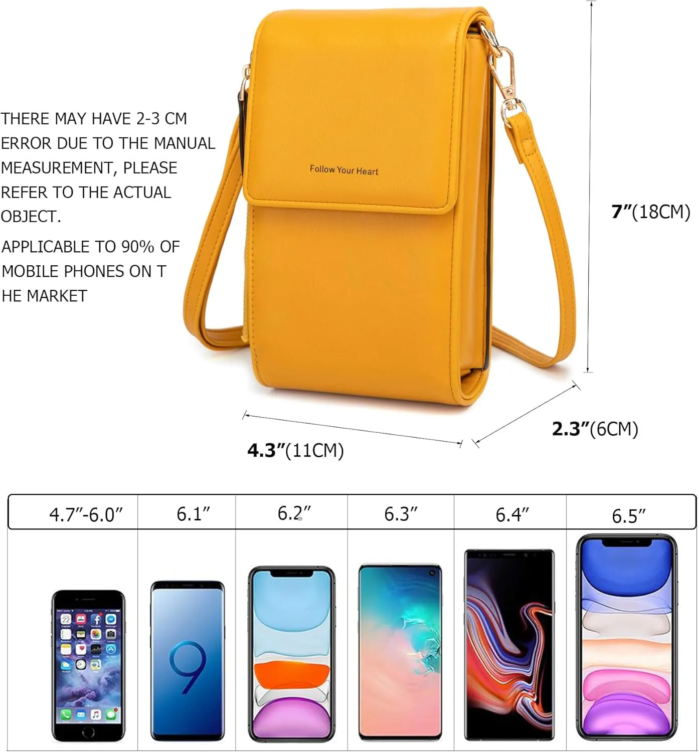 myfrdiay Roomy Pocket Small Crossbody Purse for Women, Flap Mini Shoulder Bag with 4 Credit Slots