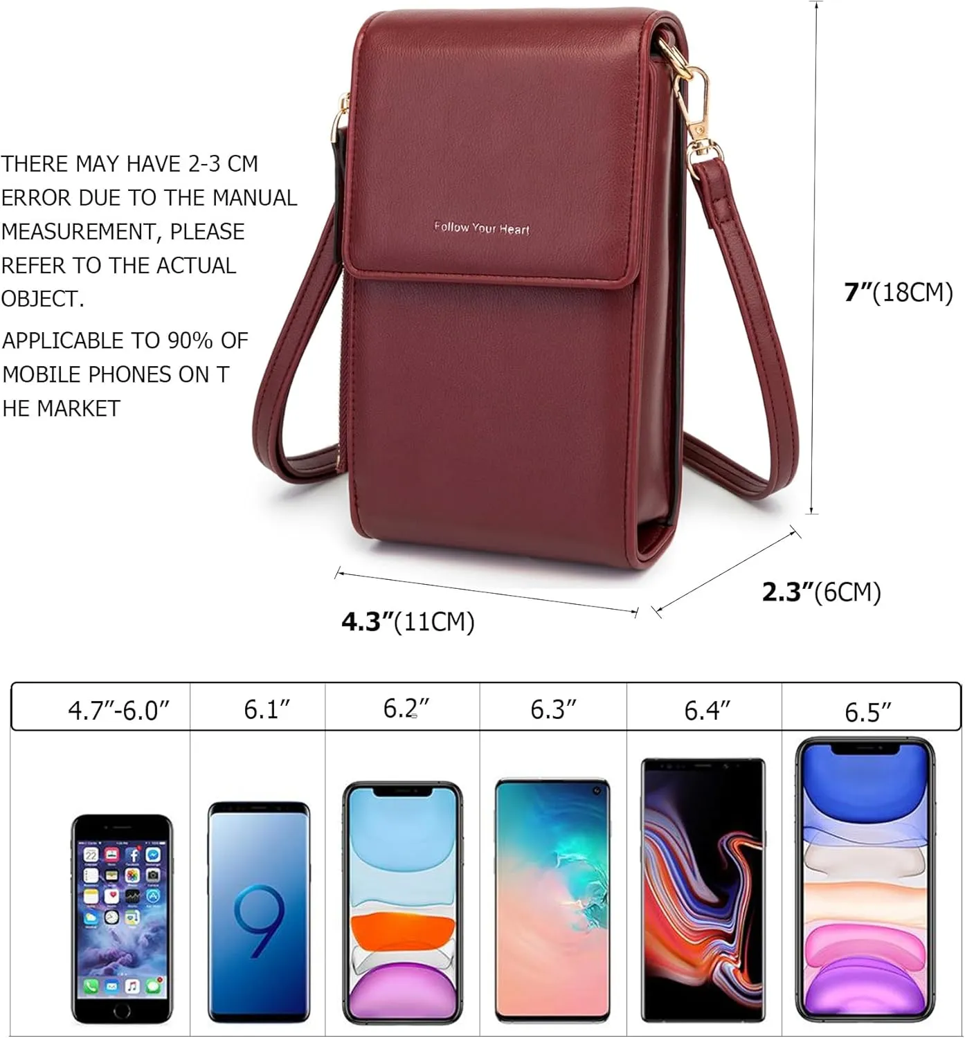 myfrdiay Roomy Pocket Small Crossbody Purse for Women, Flap Mini Shoulder Bag with 4 Credit Slots