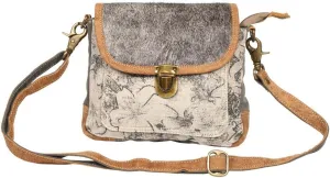Myra Bag Radiant Upcycled Canvas & Cowhide Leather Crossbody Bag S-1257