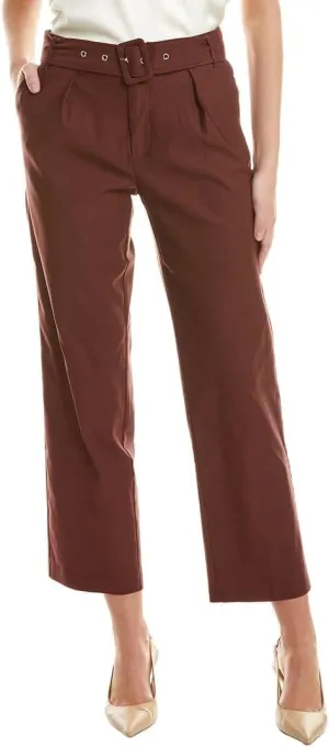 Nanette Nanette Lepore Womens Belted Pant, 10, Brown