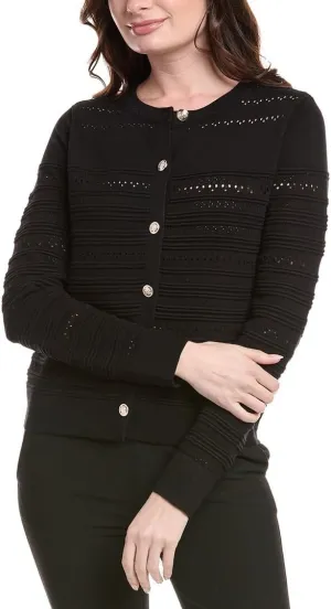 Nanette Nanette Lepore Womens Cardigan, S, Black