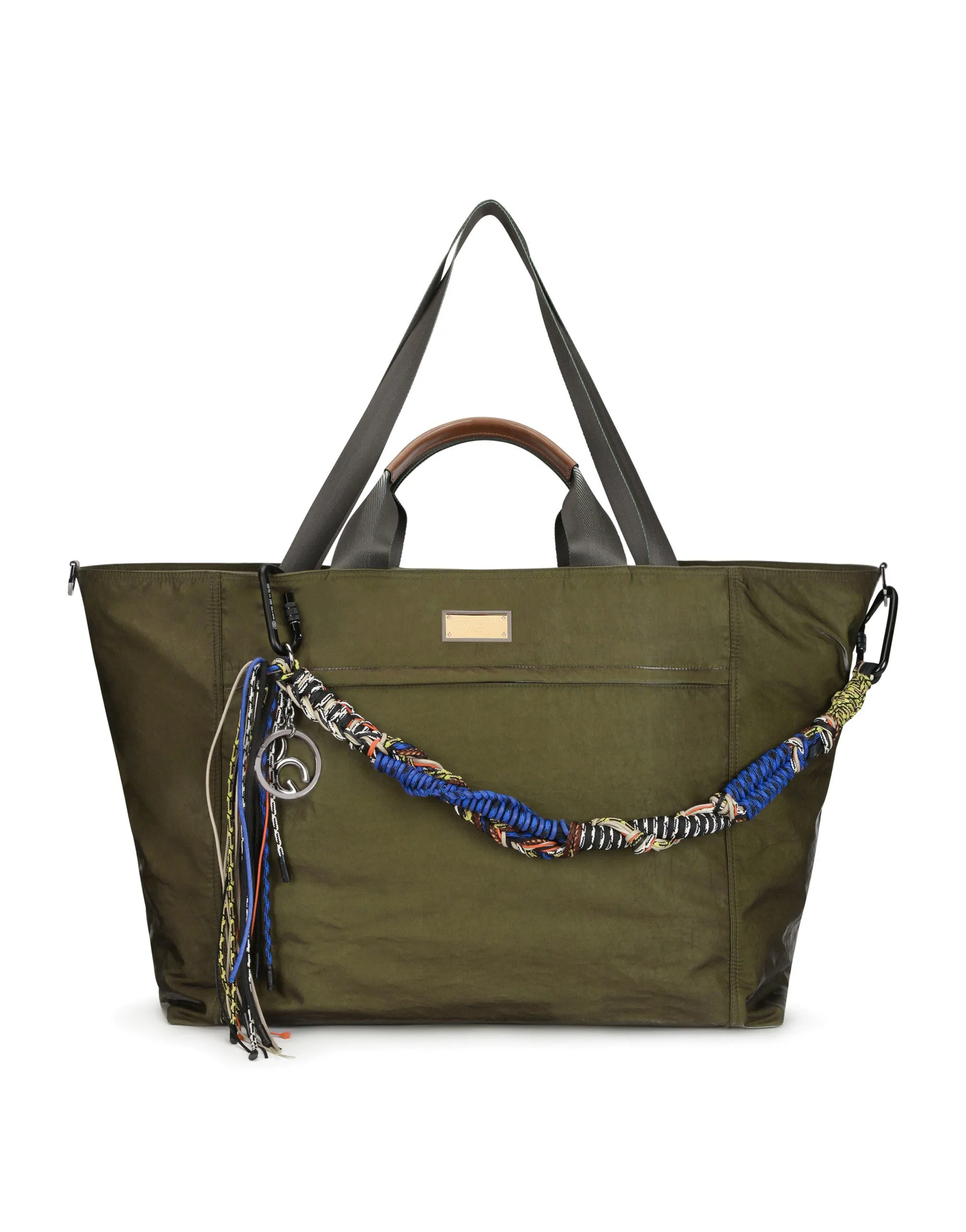 Nero Sicilia dna nylon travel bag with branded tag