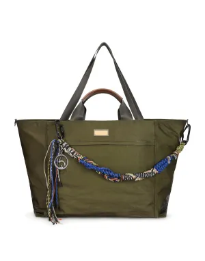 Nero Sicilia dna nylon travel bag with branded tag
