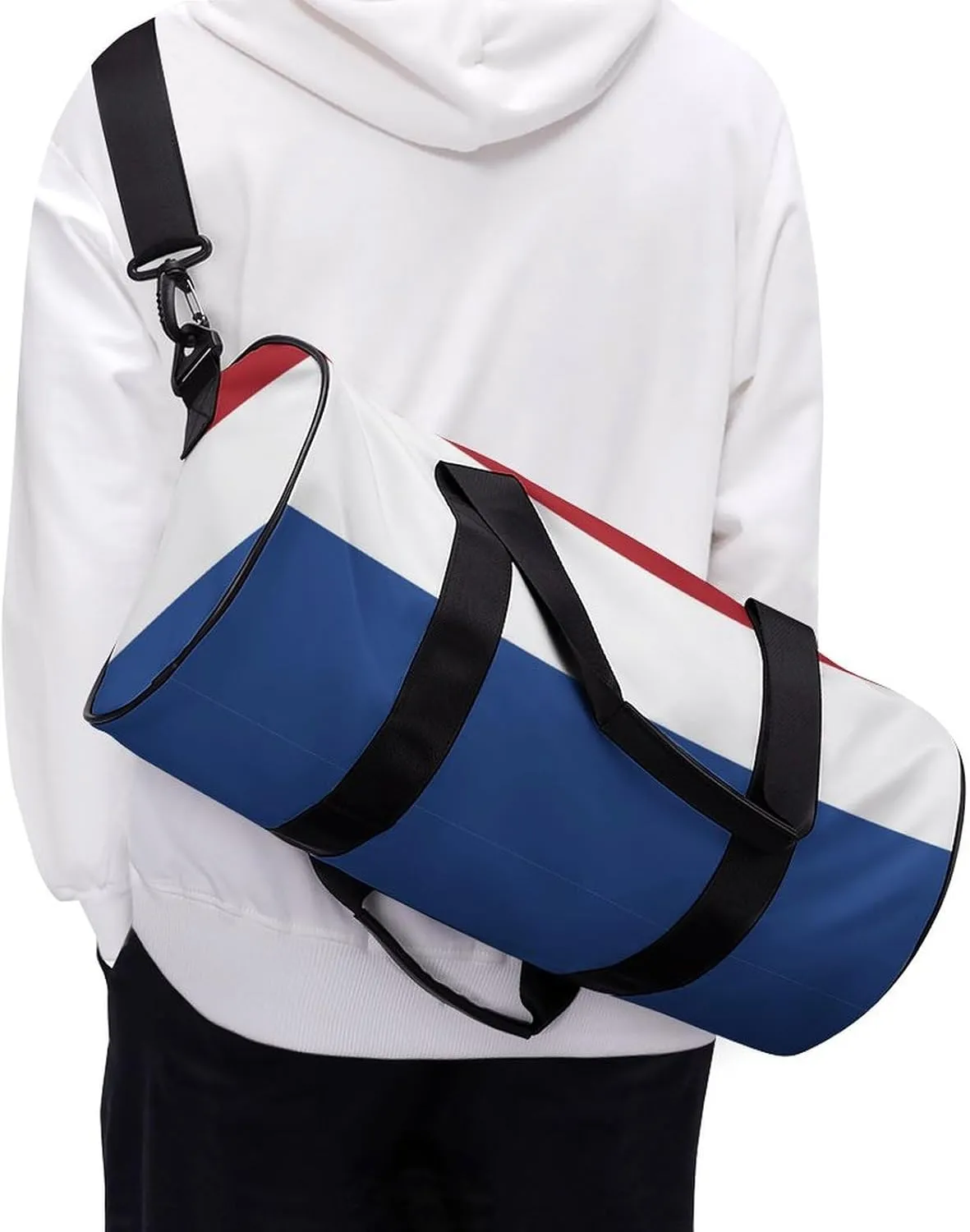 Netherlands Flag Sports Duffel Bag for Women Men with Wet Pocket Gym Bag
