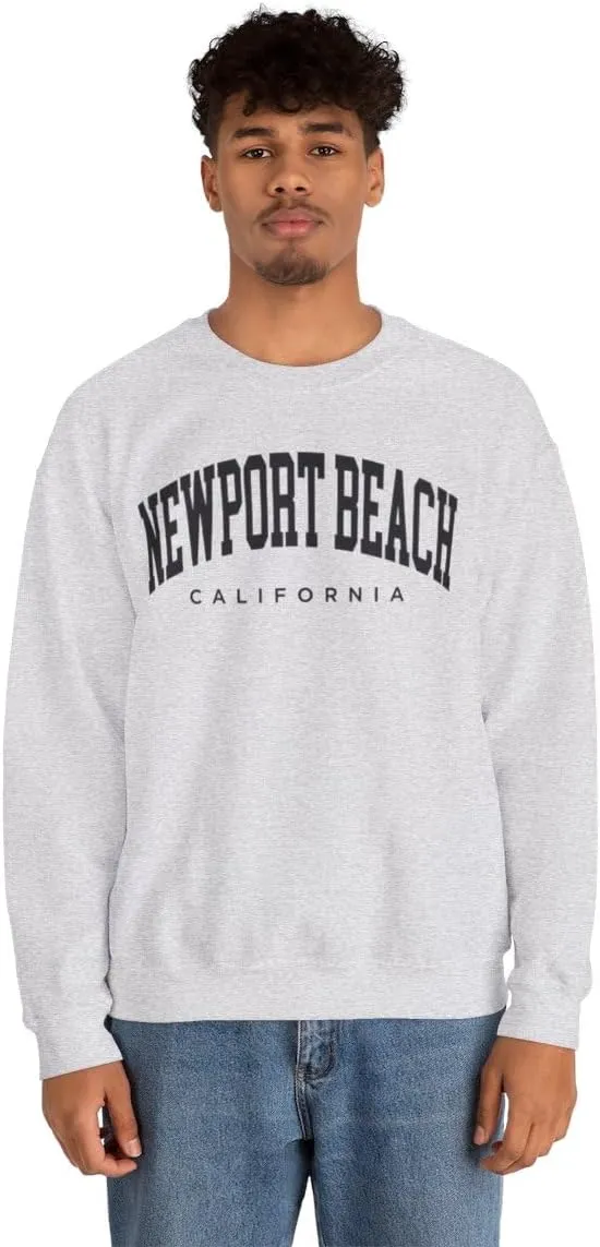 Newport Beach California Adult Unisex Crewneck Sweatshirt