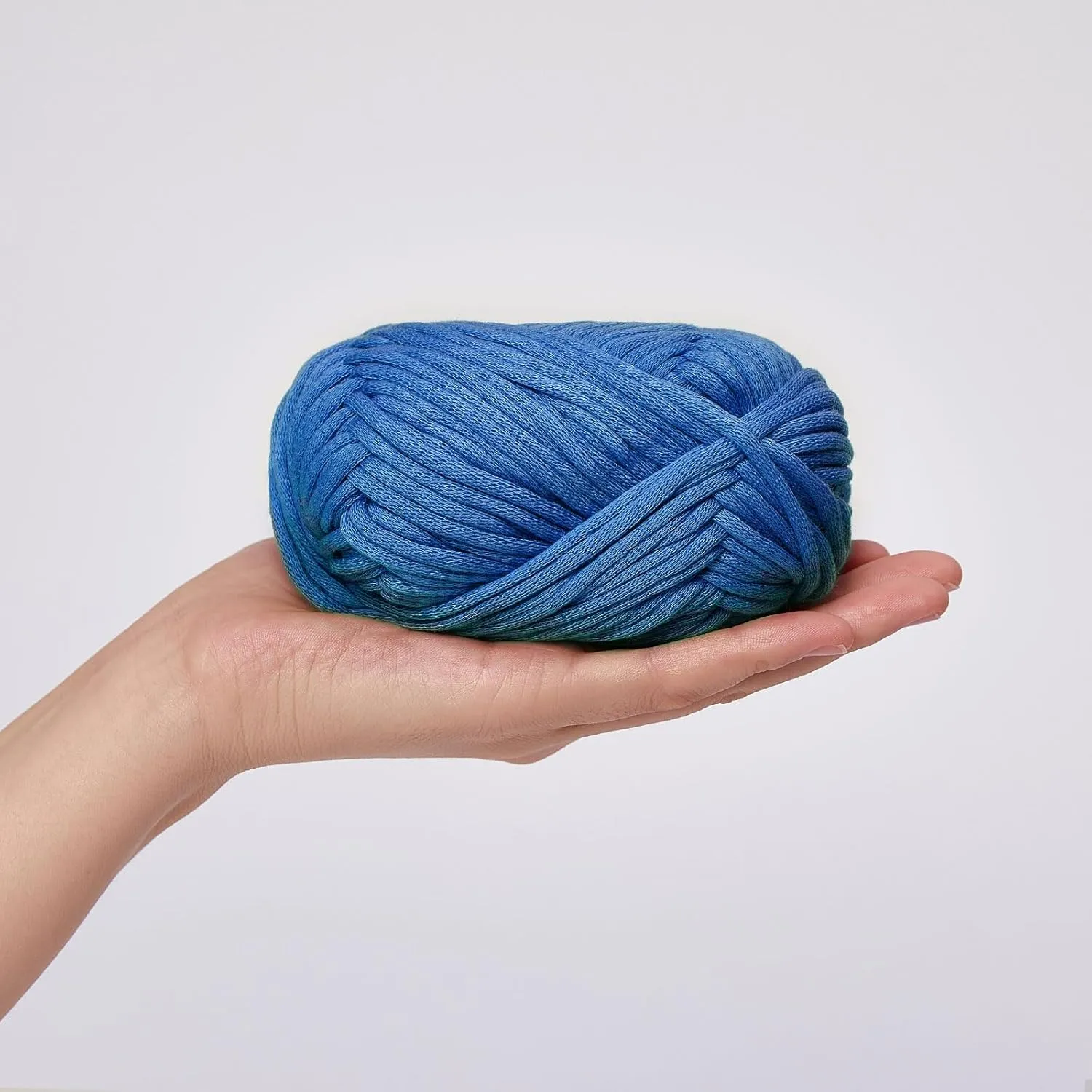 NICEEC 4 Skeins Soft Cotton-Nylon Blend Yarn for Crochet & Knitting - Easy-Use, Beginner Friendly, DIY Craft Yarn - Total Length 220yds (7.1oz) - Blue