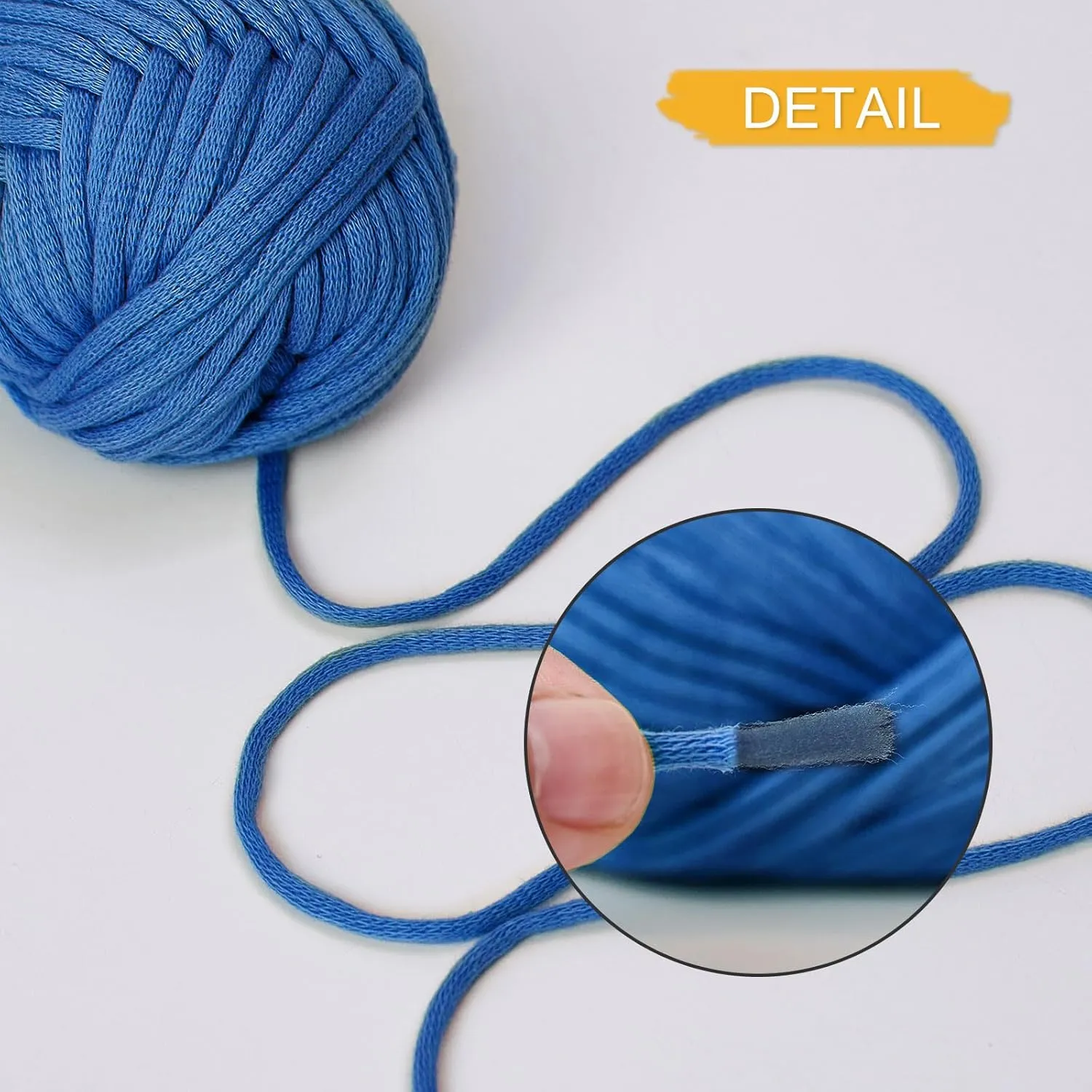 NICEEC 4 Skeins Soft Cotton-Nylon Blend Yarn for Crochet & Knitting - Easy-Use, Beginner Friendly, DIY Craft Yarn - Total Length 220yds (7.1oz) - Blue