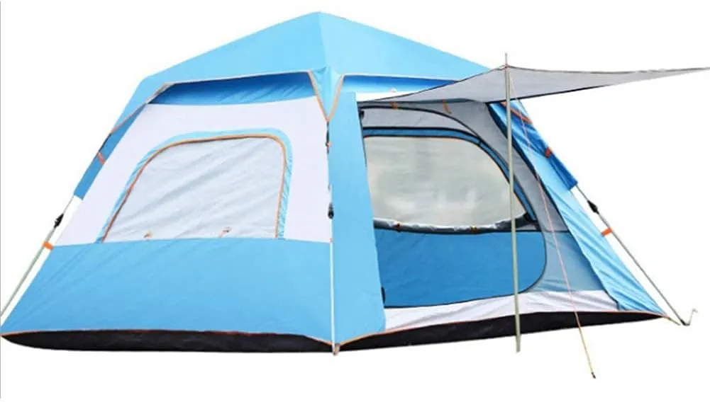 NIEH Full Waterproof Holiday Family Tent for 3-4 Persons, Pop Up Tent Waterproof Sun Shade Anti UV for Beach/Hiking/Backpacking/Fishing Instant 4 Season Sun Shelter