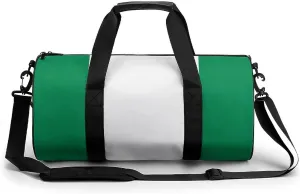 Nigeria Flag Travel Gym Duffel Bag for Women Men Dry Wet Separation Carry On Weekender