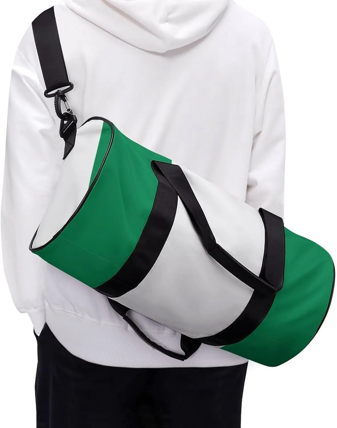 Nigeria Flag Travel Gym Duffel Bag for Women Men Dry Wet Separation Carry On Weekender