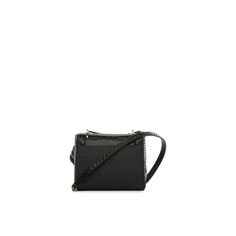 Ninon De Lancel  Mauve / Khaki Flap Bag With Handle