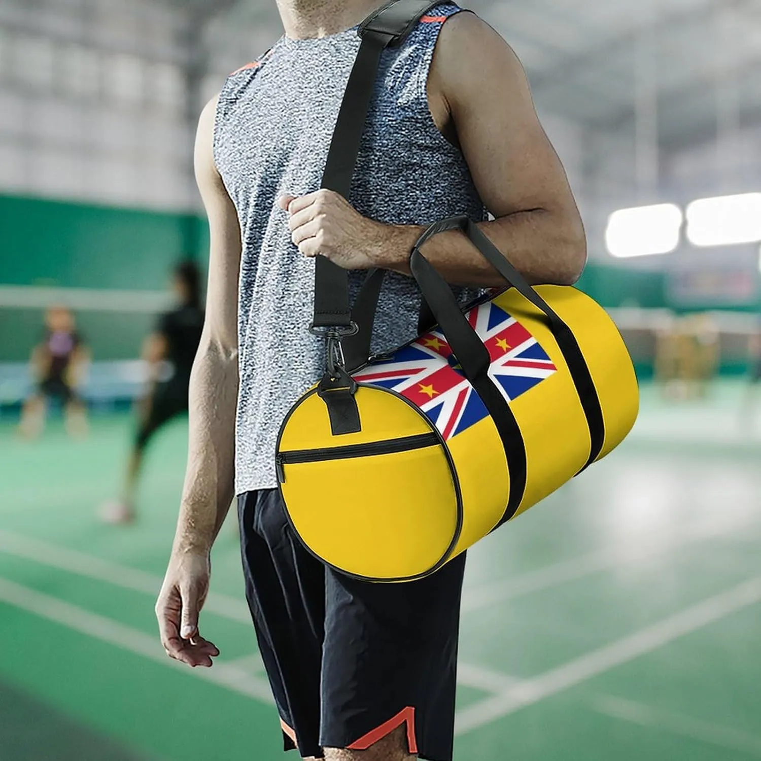 Niue Flag Travel Duffel Bag with Wet Pocket for Men Women Gym Weekender Tote