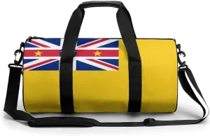 Niue Flag Travel Duffel Bag with Wet Pocket for Men Women Gym Weekender Tote