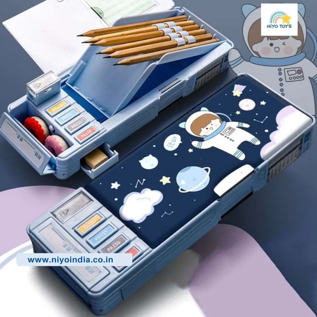 NIYO TOYS Cartoon Pencil Box - Educational School Supplies Kids