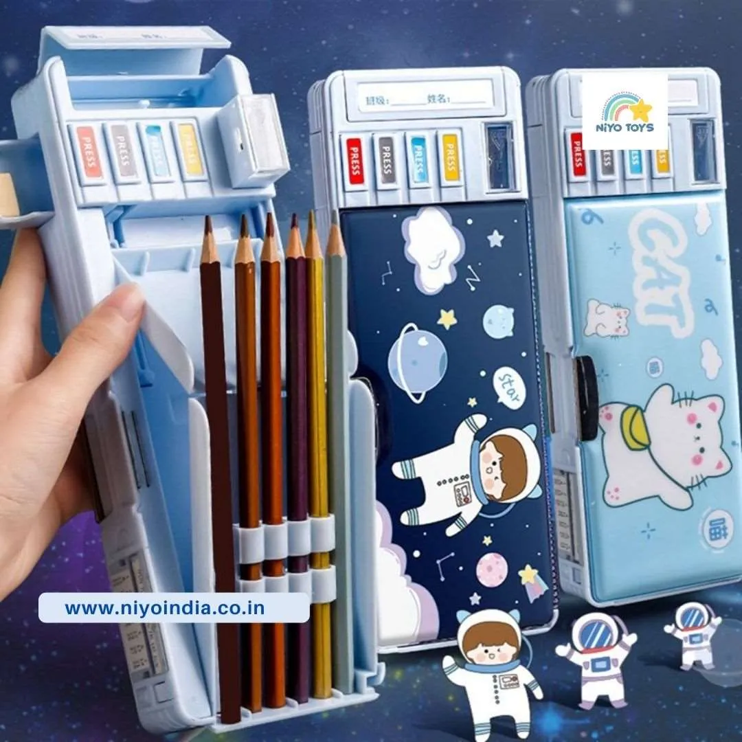 NIYO TOYS Cartoon Pencil Box - Educational School Supplies Kids