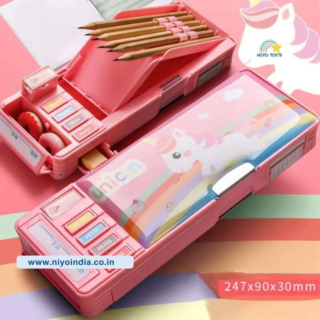NIYO TOYS Cartoon Pencil Box - Educational School Supplies Kids