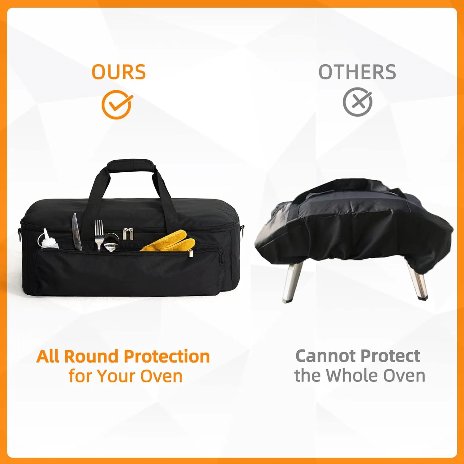 NOELIFE Carry Bag for Ooni Volt 12 Electric Pizza Oven - Portable Carrying Case with PE Foam Lining for Ooni Volt Accessories, Built-in Pockets, Suitable for Indoor & Outdoor Use (Bag Only)