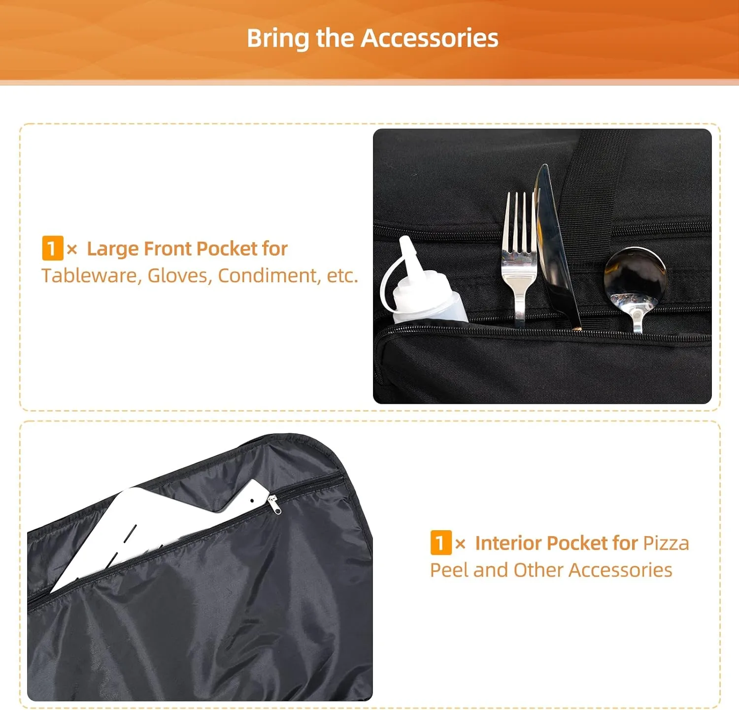 NOELIFE Carry Bag for Ooni Volt 12 Electric Pizza Oven - Portable Carrying Case with PE Foam Lining for Ooni Volt Accessories, Built-in Pockets, Suitable for Indoor & Outdoor Use (Bag Only)