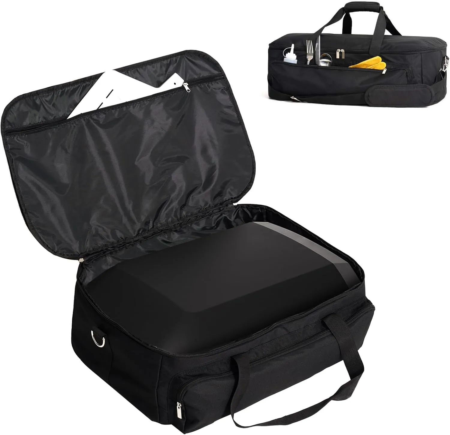 NOELIFE Carry Bag for Ooni Volt 12 Electric Pizza Oven - Portable Carrying Case with PE Foam Lining for Ooni Volt Accessories, Built-in Pockets, Suitable for Indoor & Outdoor Use (Bag Only)