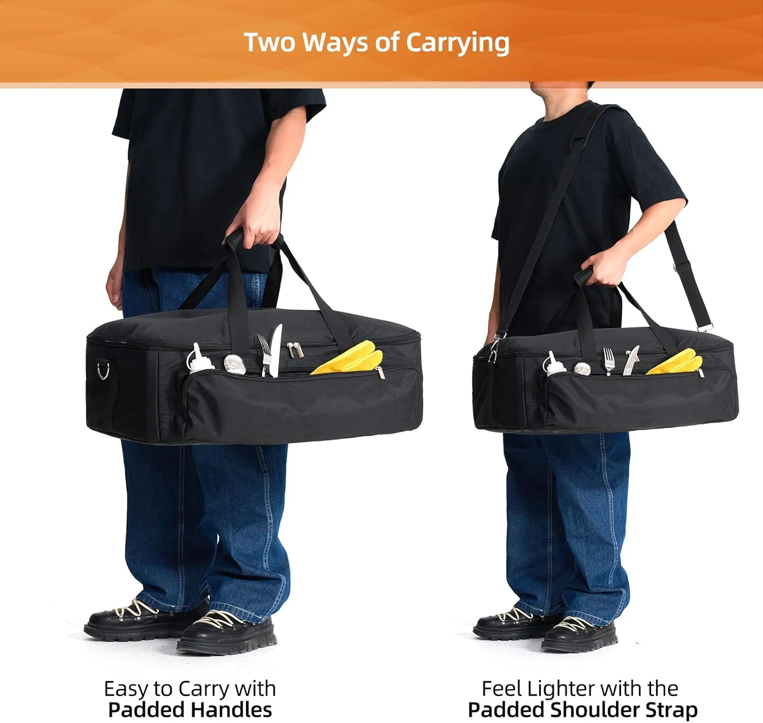 NOELIFE Carry Bag for Ooni Volt 12 Electric Pizza Oven - Portable Carrying Case with PE Foam Lining for Ooni Volt Accessories, Built-in Pockets, Suitable for Indoor & Outdoor Use (Bag Only)