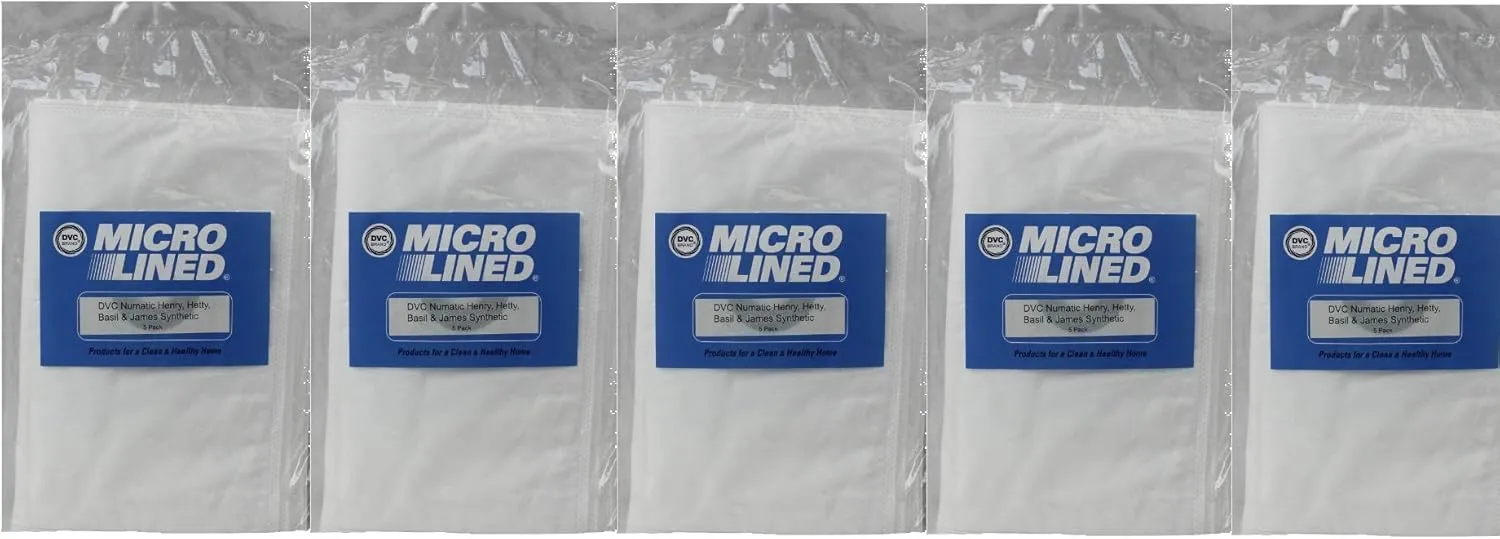 NuMatic Henry, Hetty, Basil, James Micro-Lined Premium Allergen Vacuum Bags, Fits; 604015 & NVM-1CH, (50) Bags