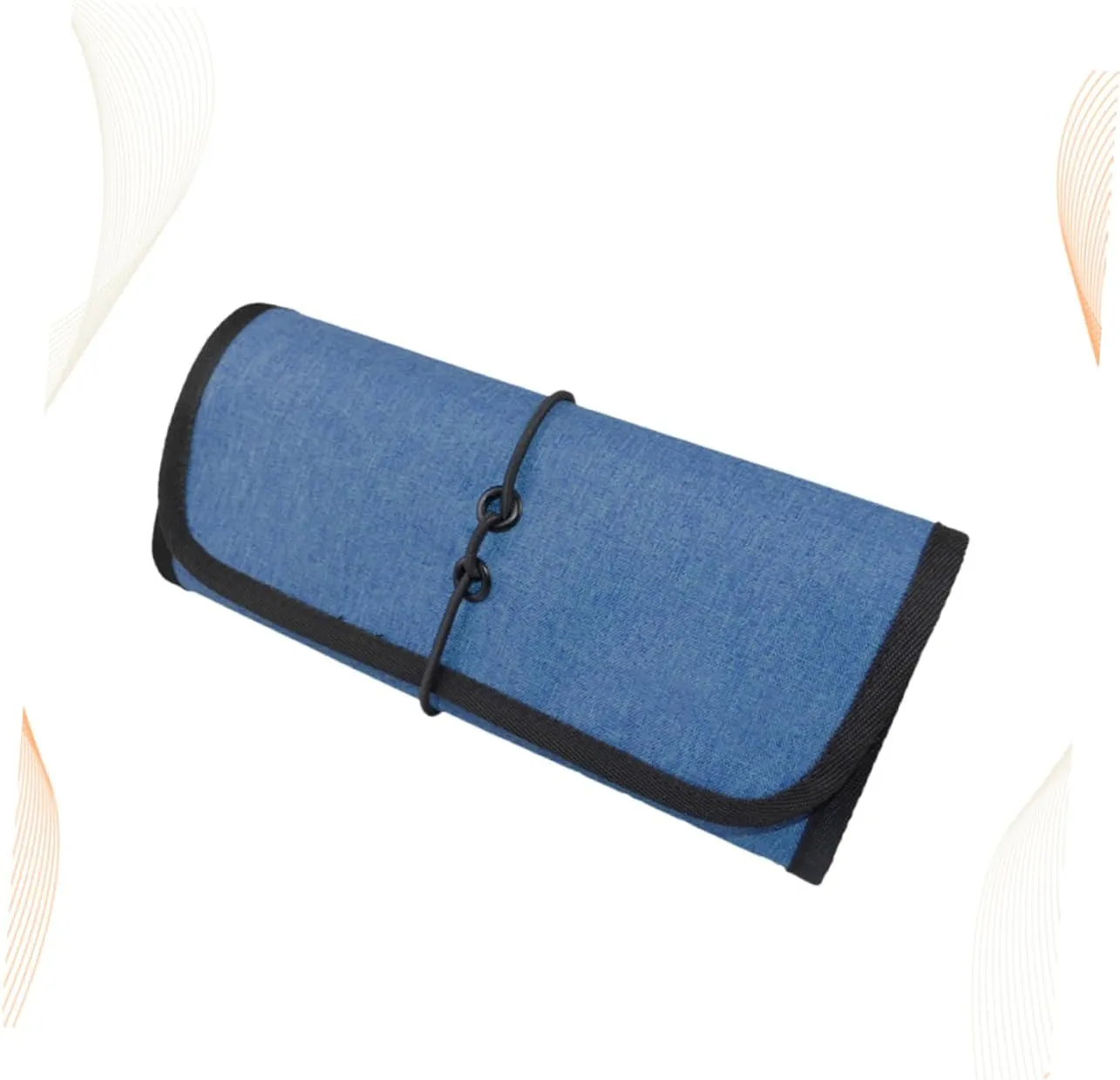 NUOBESTY Large Capacity Foldable Storage Pouch for Cables and Accessories Portable Digital Carrying Bag for Earphones and Chargers Organizer Blue