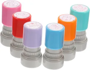 NUOBESTY Sets Small Stamps for Teachers Letter Stamps for Boys and Girls Educational Stampers Safe Material Portable Teacher Stampers English Comments Pcs