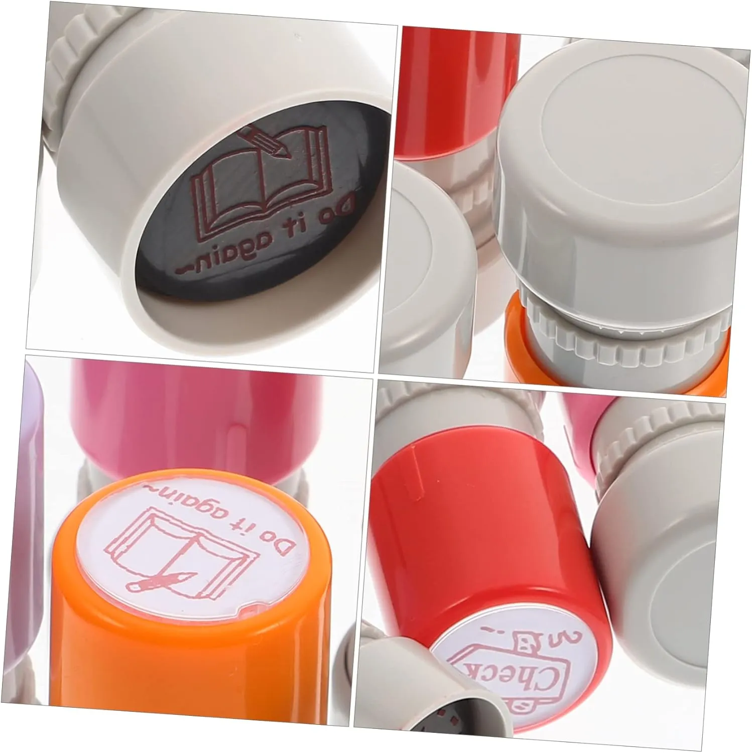 NUOBESTY Sets Small Stamps for Teachers Letter Stamps for Boys and Girls Educational Stampers Safe Material Portable Teacher Stampers English Comments Pcs