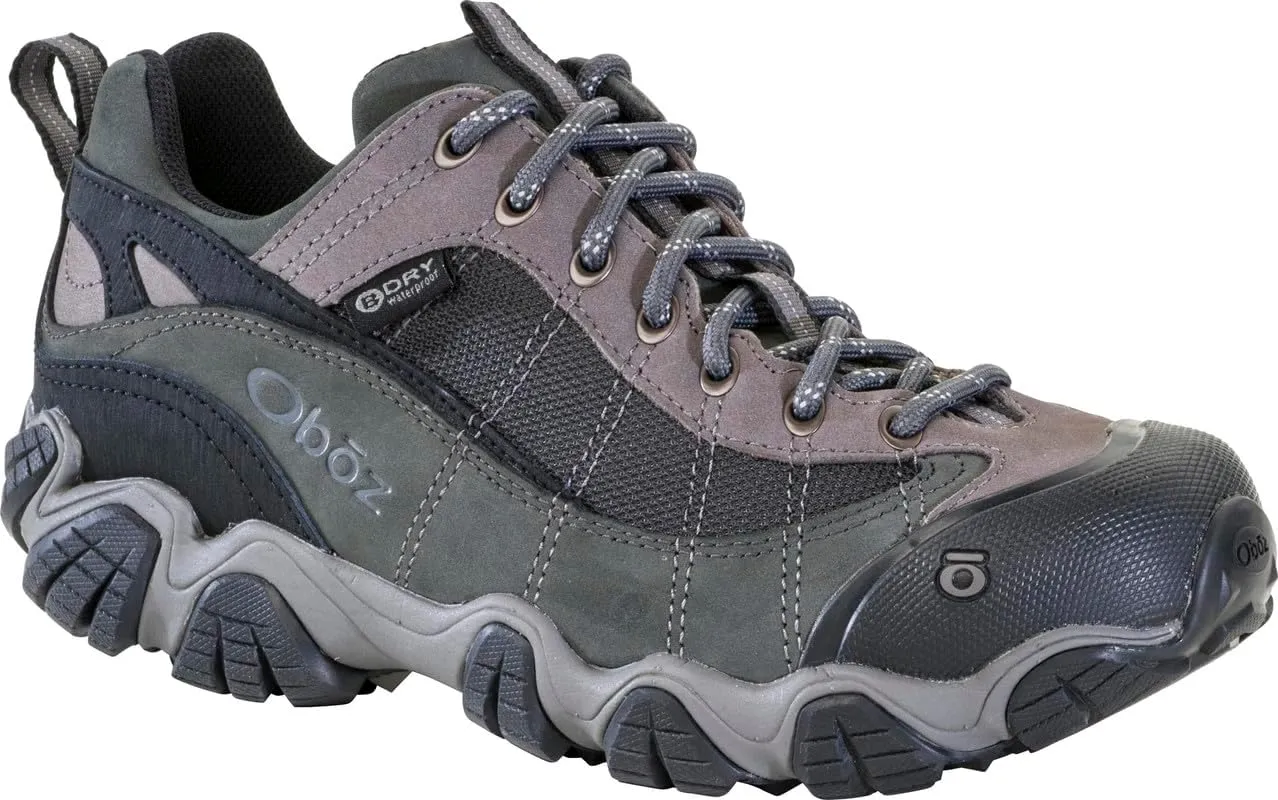 Oboz Men's Firebrand II Low B-Dry, Gray, 9.5 Wide