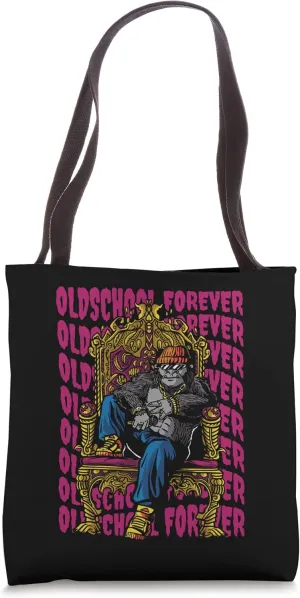 Official Gorilla Old School Forever Cool Primate Chimpanzee Tote Bag