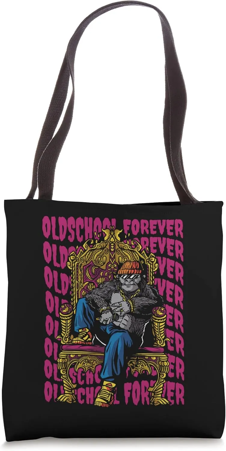 Official Gorilla Old School Forever Cool Primate Chimpanzee Tote Bag