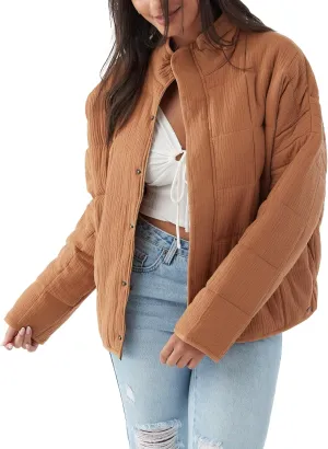 O'NEILL Women's Oversized Quilted Jacket - Lightweight Jackets for Women with Pockets - Casual and Comfortable