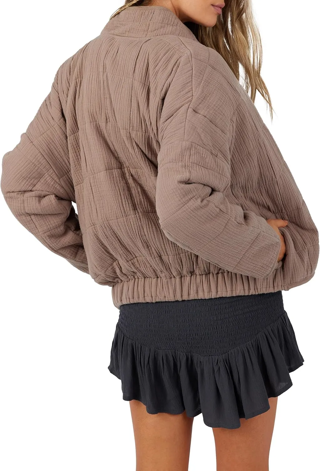 O'NEILL Women's Oversized Quilted Jacket - Lightweight Jackets for Women with Pockets - Casual and Comfortable