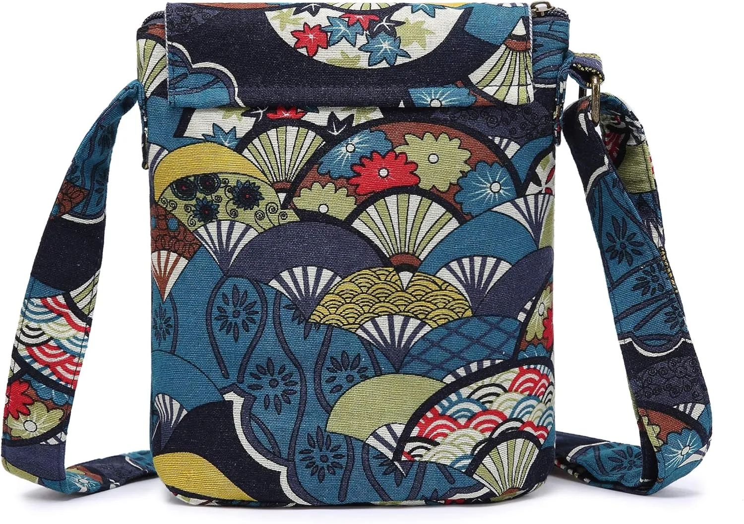 OPQRSTU Women's Retro Small Size Canvas Shoulder Bag Hippie Boho Crossbody Handbag
