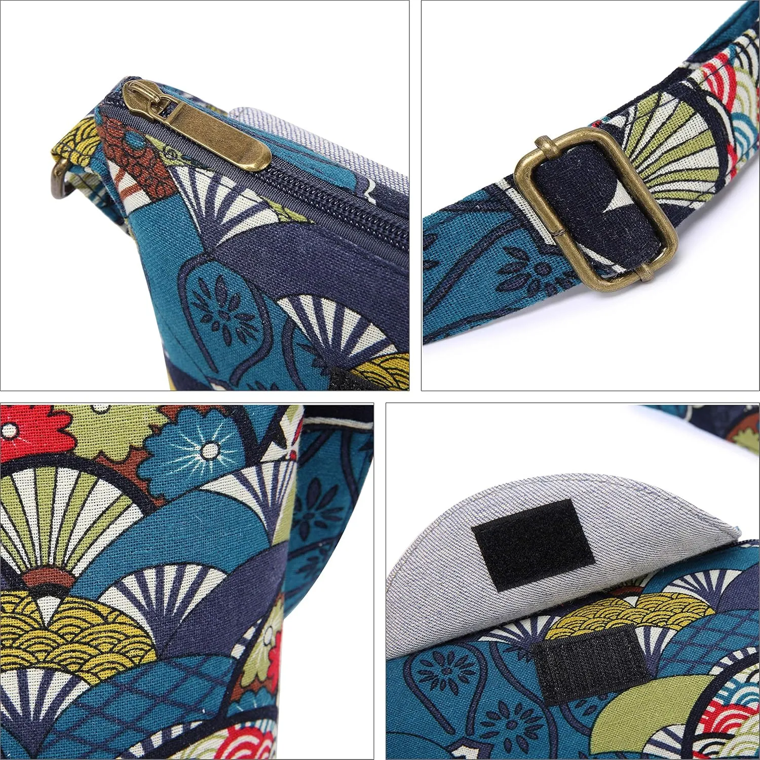 OPQRSTU Women's Retro Small Size Canvas Shoulder Bag Hippie Boho Crossbody Handbag