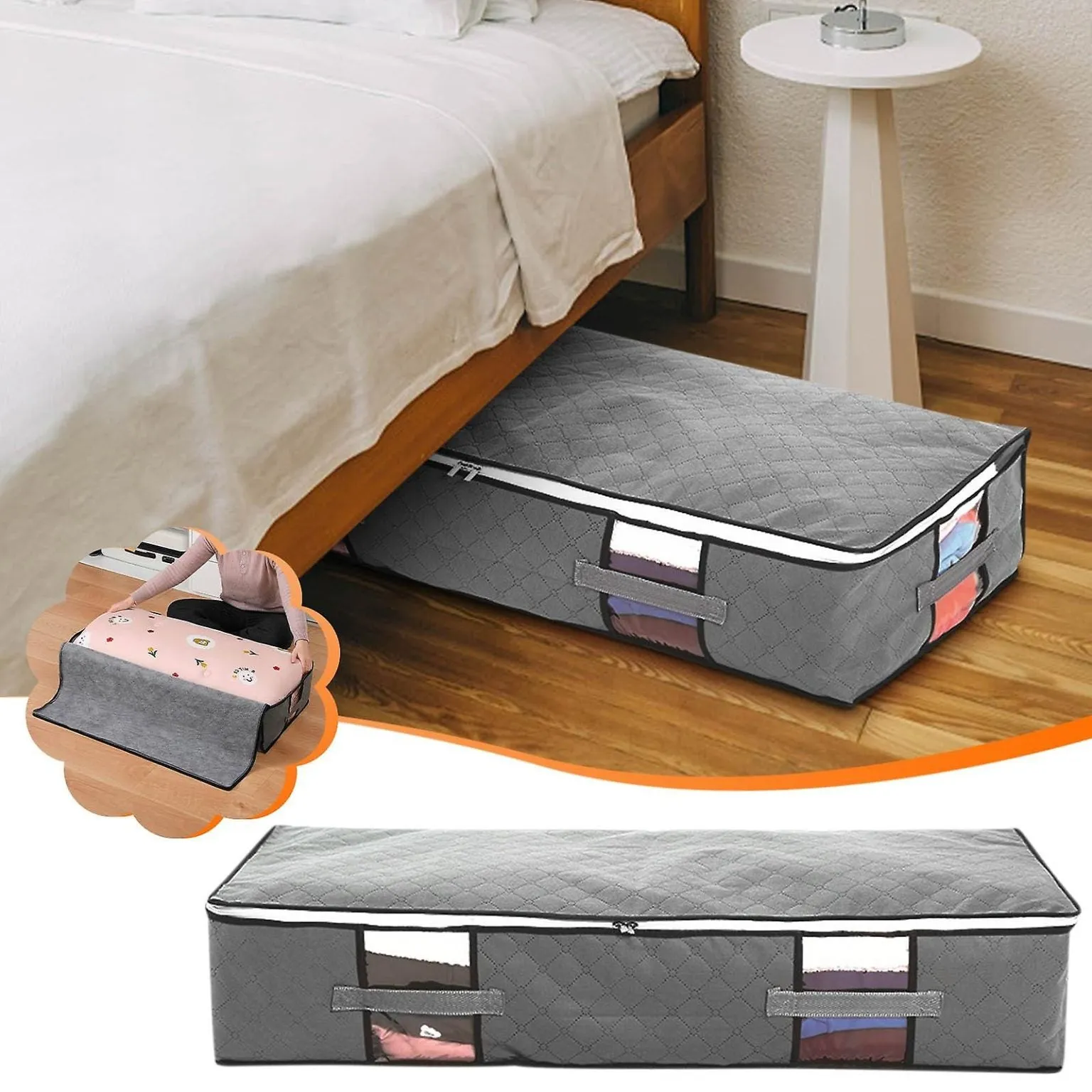 Organization And Storage 1pcs Under Bed Storage Bag Organizer Bottom Polyester